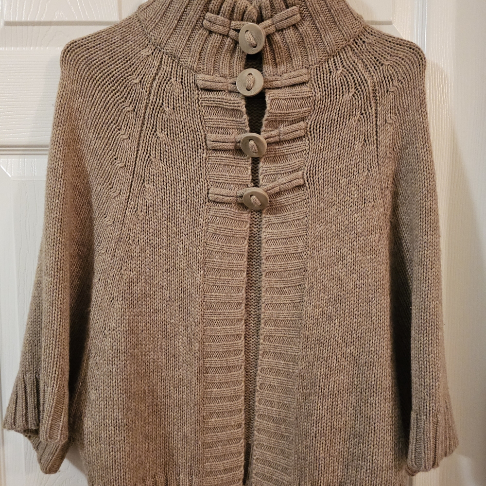 Anne Klein Tan Cowl Neck Sweater